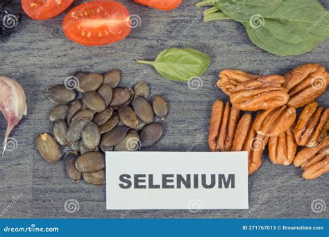 Healthy Food As Source Natural Selenium Fiber And Other Vitamins And