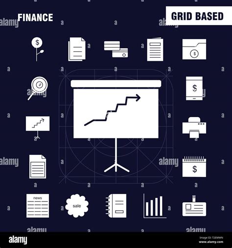 Finanzas Glifo S Lido Conjunto De Iconos Para La Infograf A Mobile Ux