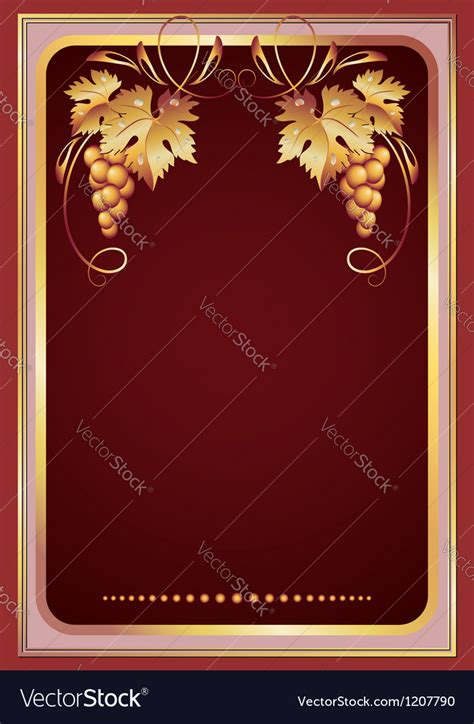 Background With Golden Vine Ornament Royalty Free Vector