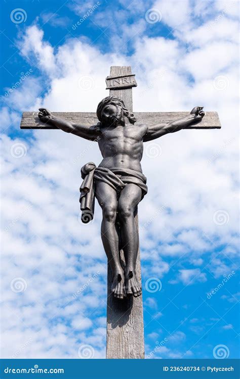 Jesus Christ On The Cross Stock Photo Image Of Cemetery