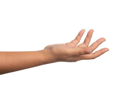 Premium Photo Close Up Of Human Hand Over White Background