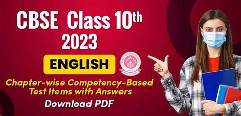 CBSE Class 10th English 2023 Chapter Wise Competency Based Test Items