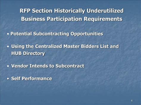 Ppt Historically Underutilized Business Hub Subcontracting Plan Hsp Requirements