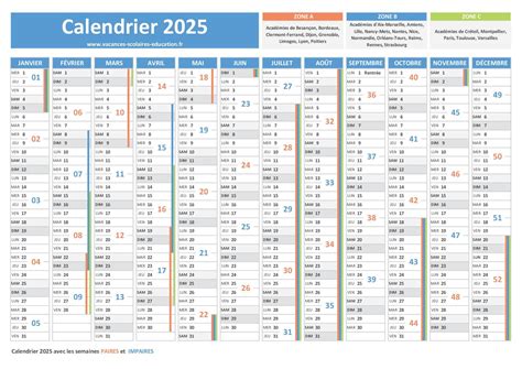 Semaine Paire Semaine Impaire Calendrier