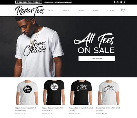 T Shirt Website Template Perfect Template Ideas