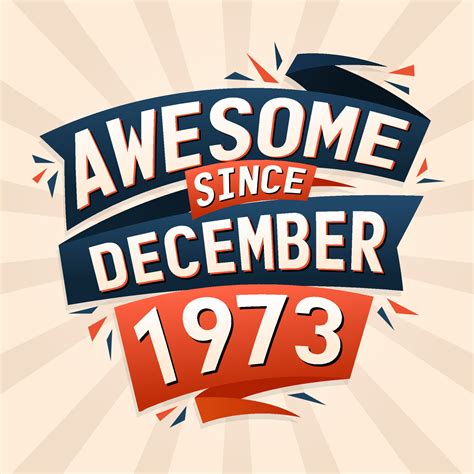 Awesome since December 1973. Born in December 1973 birthday quote ...