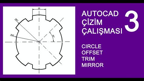 Autocad Izim Al Mas Mirror Komutu Youtube