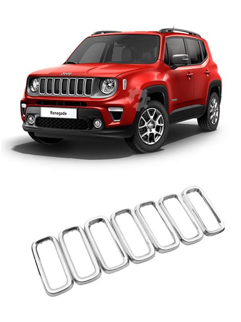 Aplique Aro Cromado Grade Dianteira Jeep Renegade 2019 2020 Autorizada