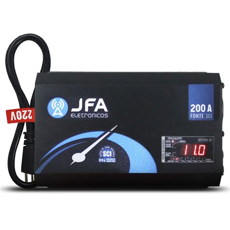 Fonte Automotiva Jfa 200 a Monovolt Digital 12v Slim sci Voltímetro