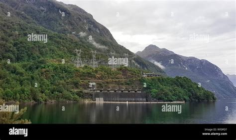 Manapouri Hydro Power Station at Manapouri Lake, New Zealand, South ...