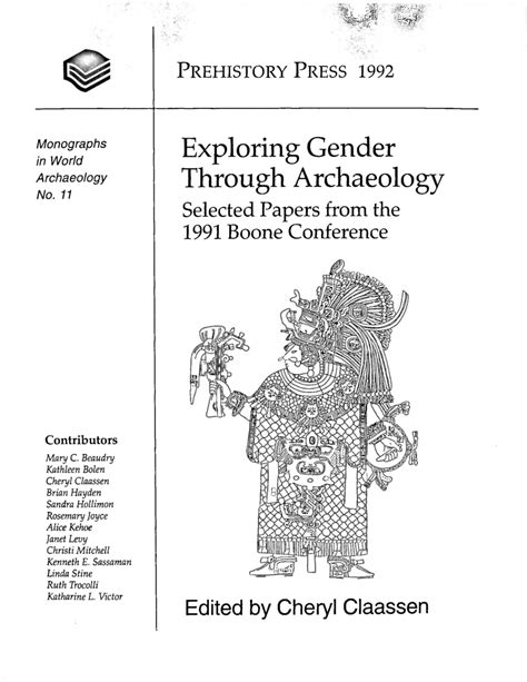 Pdf Exploring Gender Through Archaeology