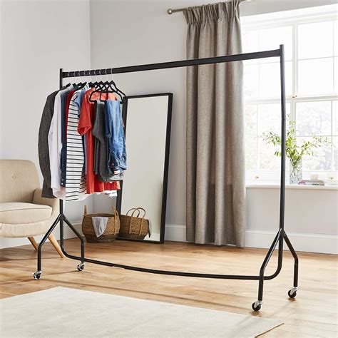 Extra Heavy Duty 6ft Long X 5ft Tall Clothes Rail In Black Next Day