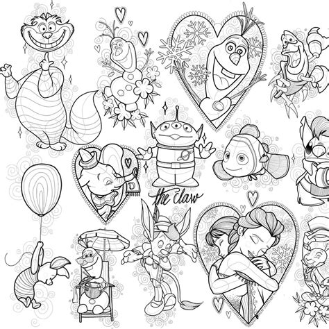 Disney Tattoo Flash Sheets