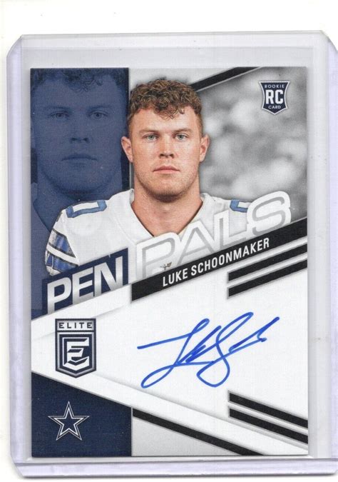 Luke Schoonmaker Rookie Auto Panini Donruss Elite Pen Pals Blue