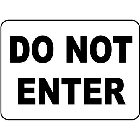 Do Not Enter Printable Sign