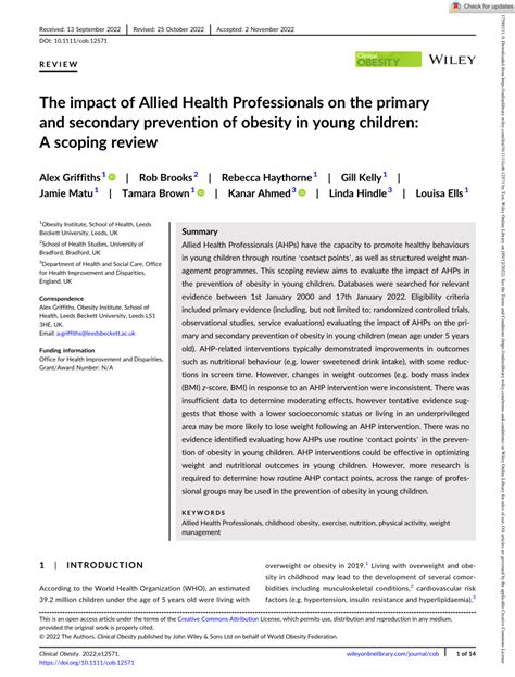 Pdf The Impact Of Allied Health Professionals On The Primary And