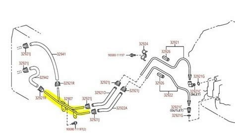 Toyota Corolla Genuine Transmission Oil Cooler Pipe Tube