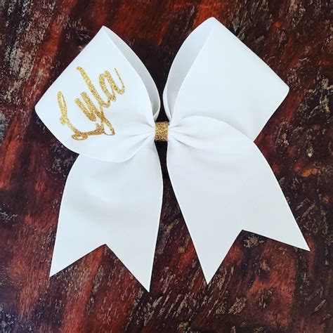 Senior Glitter Cheer Bowssoftball Bowdance Bow With Name Etsy