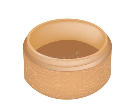 Dim Sum Bamboo Basket On White Background Stock Vector Illustration