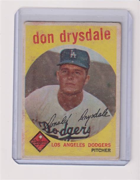 Topps Don Drysdale In Vg Condition Los Angeles Dodgers Ebay