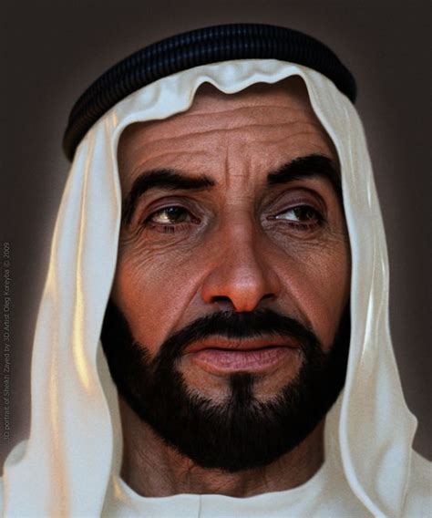 Koreyba Art 3d Portrait Of Sheikh Zayed Bin Sultan Al Nahyan