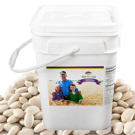 Wheatland Dry White Beans | Navy Beans | 20 lb Bucket | 25 Yr Shelf ...