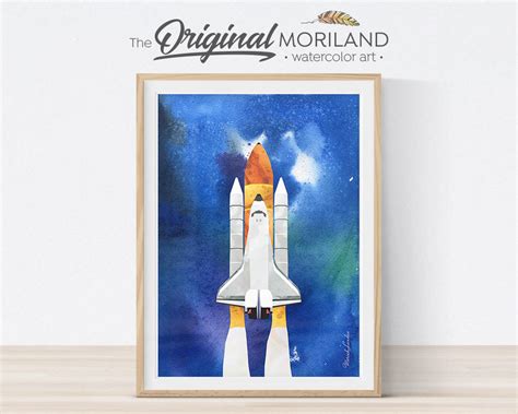 Space Shuttle Print Space Shuttle Art Space Wall Decor | Etsy