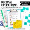 Decimal Operations Activity Bundle Th Grade Maneuvering The Middle