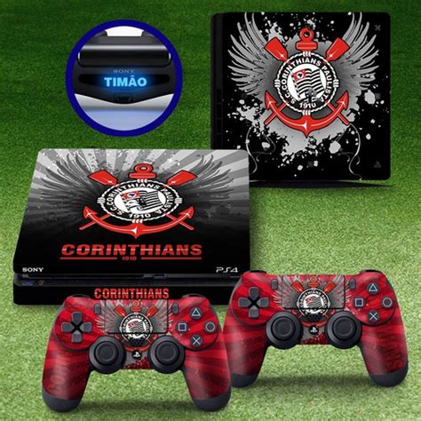 Skin Adesivo Playstation Ps Slim Corinthians Tim O Parcelamento