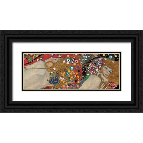 Klimt Gustav 24x11 Black Ornate Wood Framed With Double Matting Museum