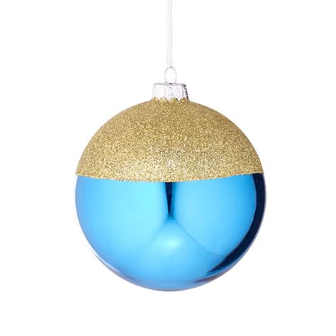 Sfera di Natale decorativa bicolore in vetro viola e dorato D10 Noël