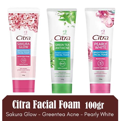 Jual Citra Pearly White Brightening Facial Foam Citra Sakura Glow