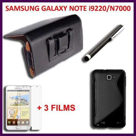 Pour Samsung Galaxy Note N7000 I9220 Noir Lot Coque Etui Housse