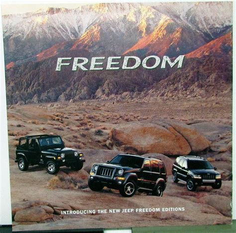 2004 Jeep Dealer Sales Brochure Large Folder Freedom Editions Features