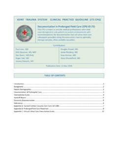 JOINT TRAUMA SYSTEM CLINICAL PRACTICE GUIDELINE JTS Joint Trauma