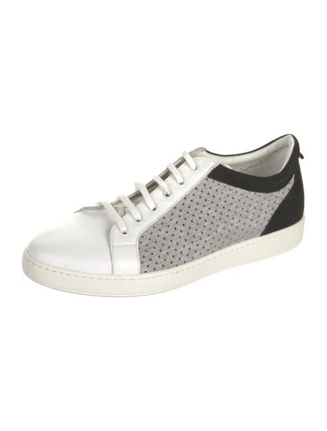 Kiton Leather Printed Sneakers White Sneakers Shoes Kit The