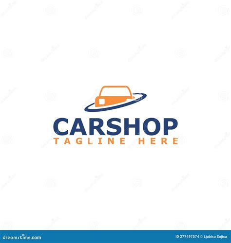 Car Shop Logo Template Design Isolated on White Background Stock Vector ...