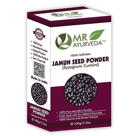 MR Ayurveda 100 Organic Jamun Seed Powder Jamun Seed Powder For Hair