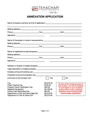 Fillable Online ANNEXATION APPLICATION CivicPlus Fax Email Print