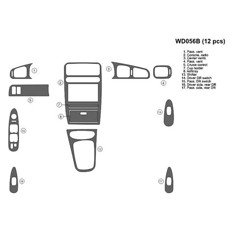 B I Wd B Rba D Raw Brushed Aluminum Full Dash Kit Pcs