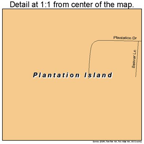 Plantation Island Florida Street Map 1257492