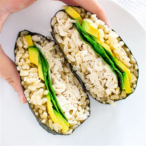 Chicken and avocado sushi sandwich (onigirazu) | Healthy Recipe | WW