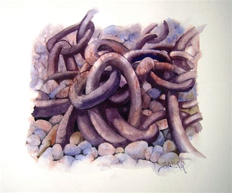 Watercolor in the Village: The Anchor Chain