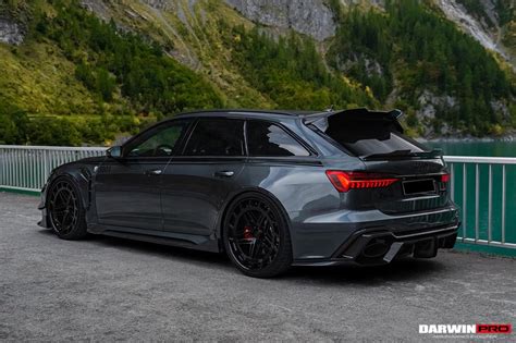 DARWINPRO AUDI RS6 AVANT C8 2019 2022 CARBON FIBRE ROOF SPOILER Mod