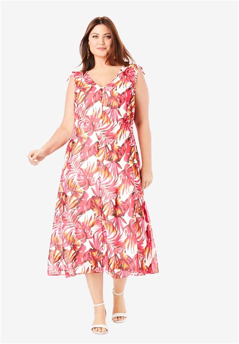 Floral A Line Dress Fullbeauty Outlet