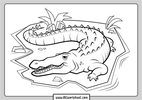 Crocodile To Coloring Abc Worksheet