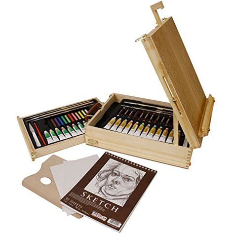 U S Art Supply Piece Artist Painting Set With Wood Box Easel And