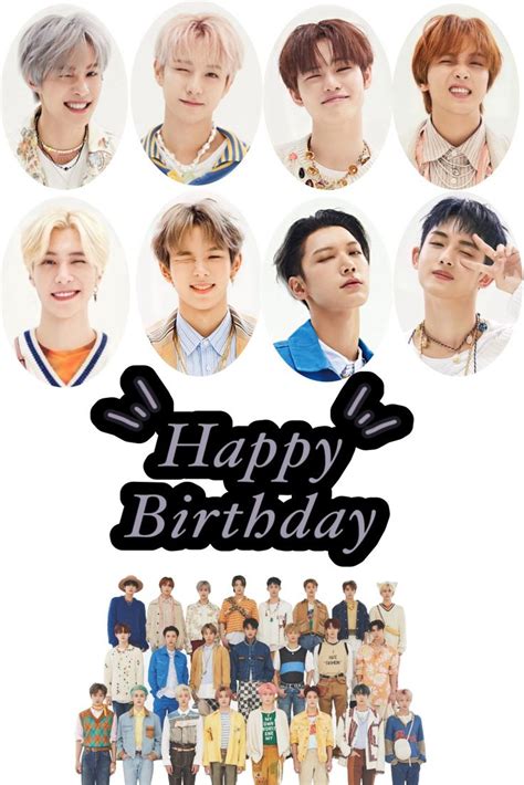 Nct 2020 Topper Cake Nct Birthday Cake Topper Printable Nct Dream