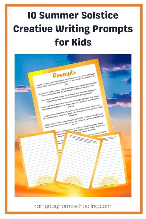 Free Printable Summer Solstice Creative Writing Prompts For Kids