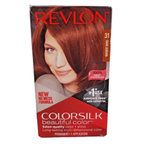 Revlon Colorsilk Beautiful Color 31 Dark Auburn With Keratin Ammonia